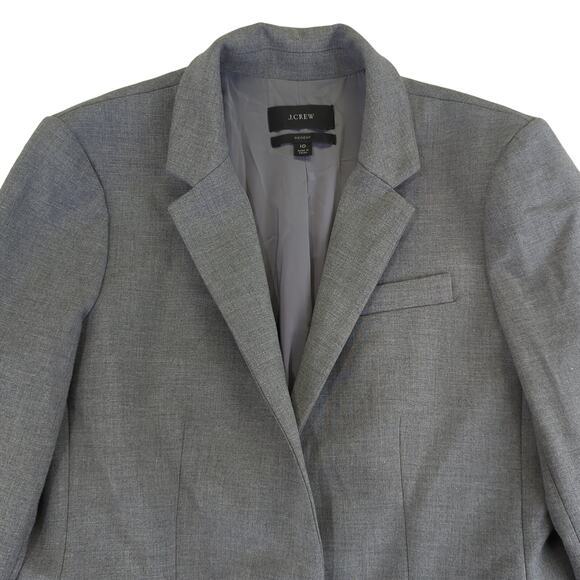 J.Crew Regent Blazer Jacket Gray 4 Season Stretch Single Button Women's 10 K5961 - Picture 3 of 10